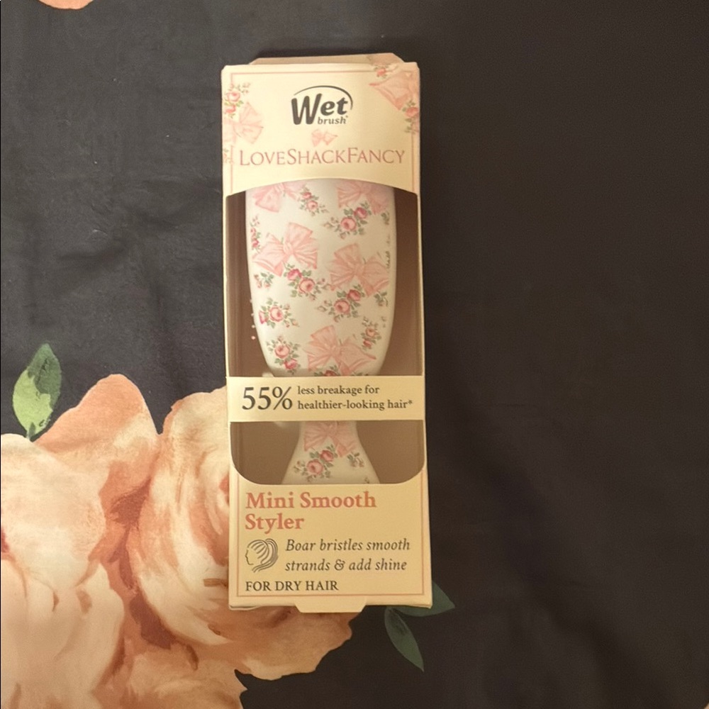 LoveShackFancy Pink Detangling Brush
